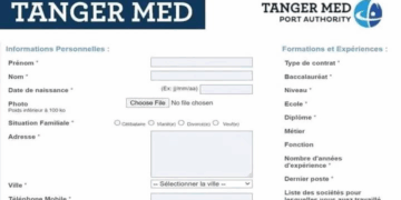 استمارة الترشيح للعمل في شركة تسيير ميناء طنجة المتوسط Tanger Med