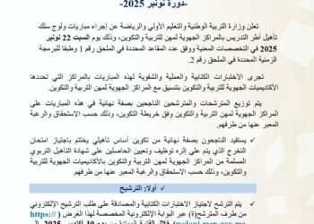 إعلان عن مباريات ولوج سلك تأهيل أطر التدريس بالمراكز الجهوية لمهن التربية والتكوين دورة نونبر 2025