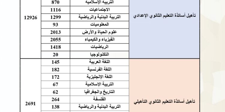 عدد المناصب مباراة التعليم بالمغرب دورة نونبر 2025 (19000 منصب)