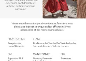 La Sultana Marrakech يوظف عدة مناصب