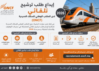 إيداع طلب ترشيح تلقائي لدى المكتب الوطني للسكك الحديدية (ONCF)