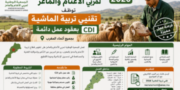 الجمعية الوطنية لمربي الأغنام والماعز توظف تقنيي تربية الماشية بعقود عمل دائمة CDI بجميع أنحاء المغرب