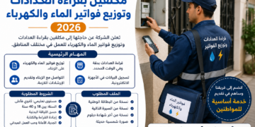 مطلوب مكلفين بقراءة العدادات وتوزيع فواتير الماء والكهرباء 2026