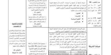 المديرية العامة للأمن الوطني: مباريات توظيف 140 عميد شرطة و450 ضابط شرطة و50 ضابط امن و2800 مفتش شرطة و4890 حارس أمن